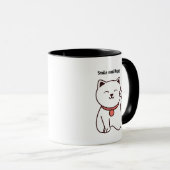 Tweekleurige kat koffiekop mok (Voorkant rechts)