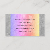 Tweekleurige Kleurrijke Grunge Textuur Visitekaartje (Achterkant)