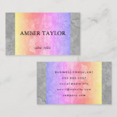 Tweekleurige Kleurrijke Grunge Textuur Visitekaartje (Voorkant / Achterkant)