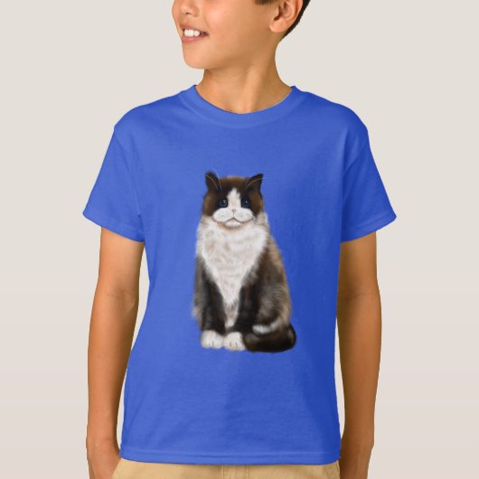 tweekleurige manxkat t-shirt (Voorkant)