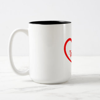 Tweekleurige mok, 0,45 l koffiemok