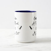 Tweekleurige mok 450 ml (blauw) (Center)