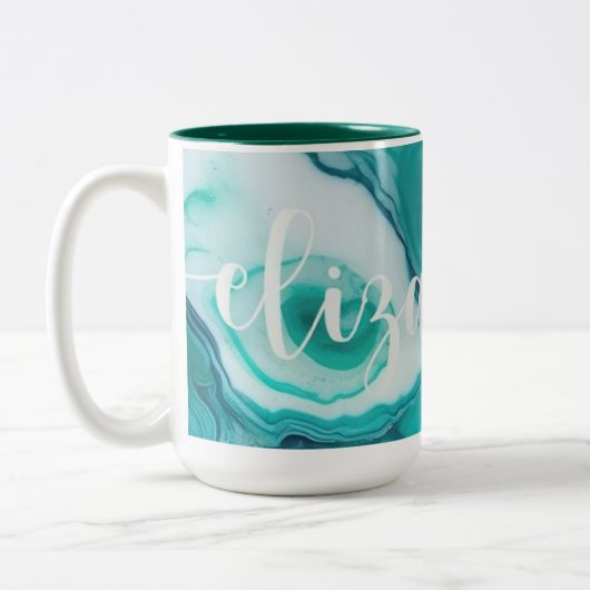 Tweekleurige mok, 450 ml koffiemok (Links)
