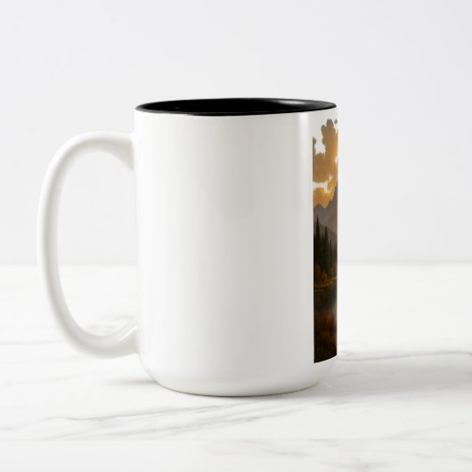 Tweekleurige mok, 450 ml koffiemok (Links)