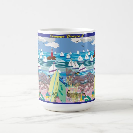 Tweekleurige mok, 450 ml magische mok (Midden)
