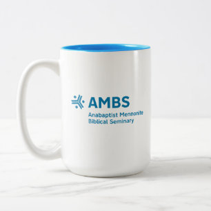 Tweekleurige mok met AMBS-logo