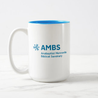 Tweekleurige mok met AMBS-logo