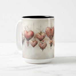 Tweekleurige mok Personalized Valentine Coffee Mug
