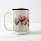 Tweekleurige mok Personalized Valentine Coffee Mug (Links)