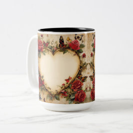 Tweekleurige mok Personalized Valentine Coffee Mug