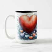Tweekleurige mok Personalized Valentine Coffee Mug (Links)
