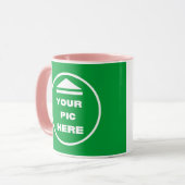 Tweekleurige Mok - Voeg uw Afbeelding toe 11 oz Wi (Voorkant links)