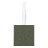 Tweekleurige Moss Green Cube Ornament - (Voorkant)