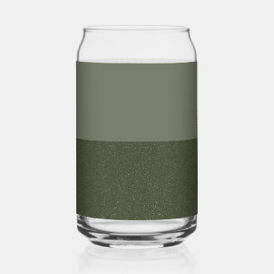 Tweekleurige Moss Green Custom Drinkware Glass Can Blikvorm Glas