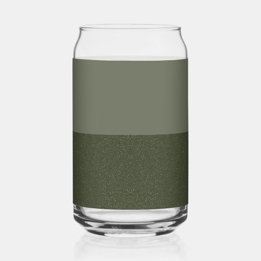Tweekleurige Moss Green Custom Drinkware Glass Can Blikvorm Glas (Voorkant)