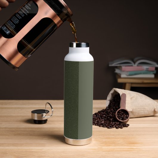 Tweekleurige Moss Green Custom Fles (Koffie)