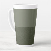 Tweekleurige Moss Green Custom Latte Mok (Linkerhoek)