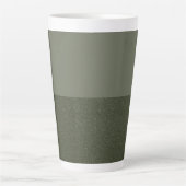 Tweekleurige Moss Green Custom Latte Mok (Voorkant)