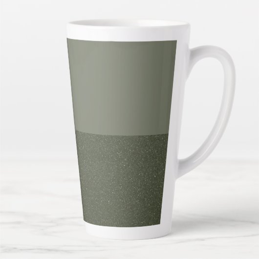 Tweekleurige Moss Green Custom Latte Mok (Rechts)