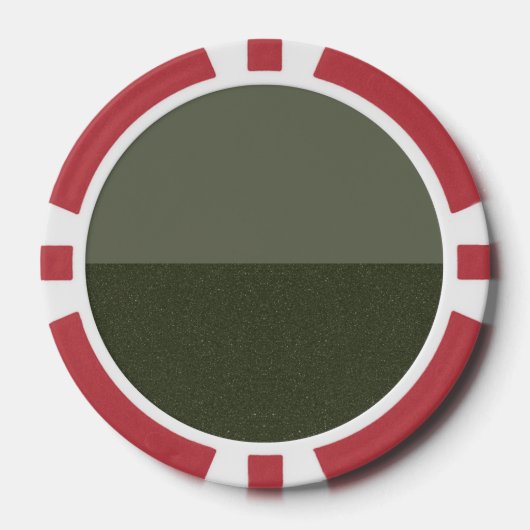 Tweekleurige Moss Green Custom Poker Chip (Voorkant)