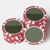 Tweekleurige Moss Green Custom Poker Chip (Opstapeling)