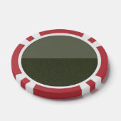 Tweekleurige Moss Green Custom Poker Chip (Enkel)