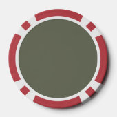 Tweekleurige Moss Green Custom Poker Chip (Achterkant)