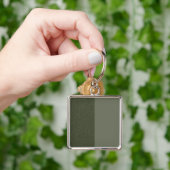 Tweekleurige Moss Green Custom Sleutelhanger (Hand)