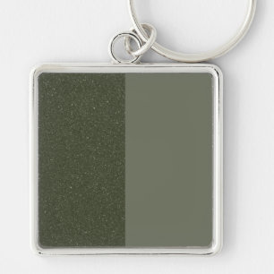 Tweekleurige Moss Green Custom Sleutelhanger