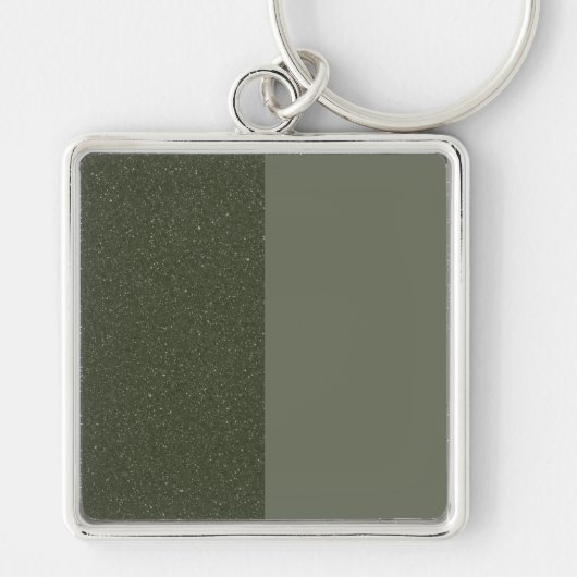 Tweekleurige Moss Green Custom Sleutelhanger (Voorkant)