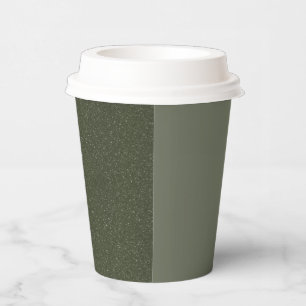 Tweekleurige Moss Green Paper Cup –  Papieren Bekers