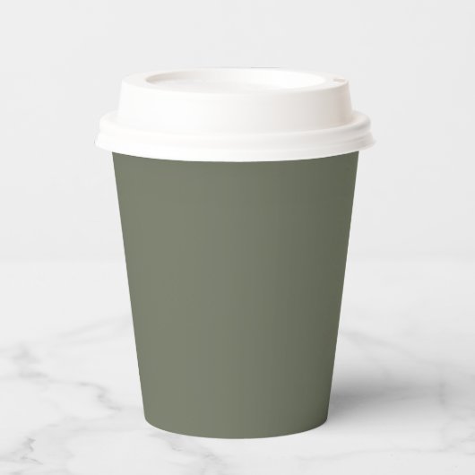 Tweekleurige Moss Green Paper Cup – Papieren Bekers (Voorkant)