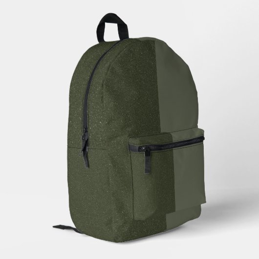 Tweekleurige Moss Green Rugzak – Aangepast ontwerp (Achterkant Hoek Links)