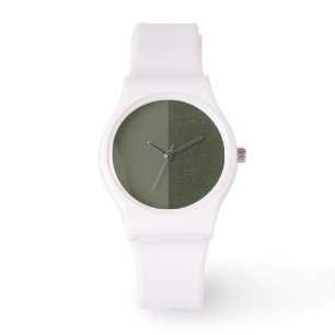 Tweekleurige Moss Green Watch –  cadeau Horloge