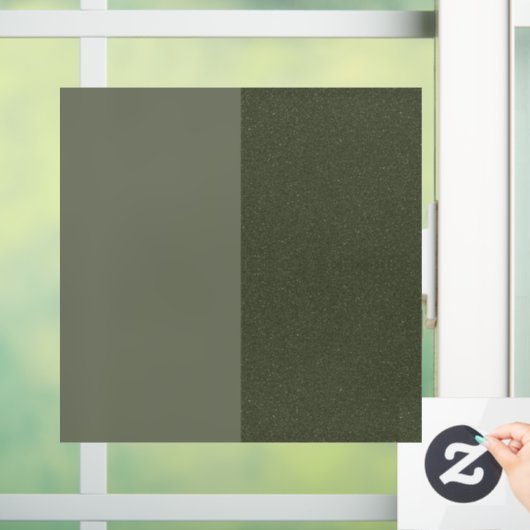 Tweekleurige Moss Green Window Cling – Raamsticker (Huis)