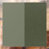 Tweekleurige Moss Green Window Cling – Raamsticker (Vel 2)