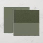 Tweekleurige Moss Groene Platte Kaart – (Voorkant / Achterkant)