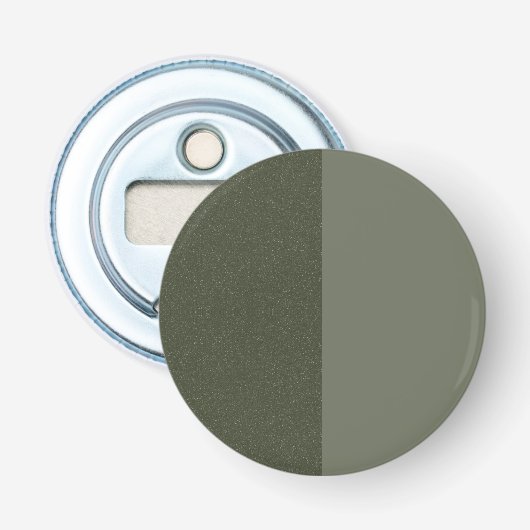 Tweekleurige Moss knop fles opener badge - Custom (Voorkant)
