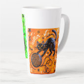 Tweekleurige neonkat latte mok (Rechterhoek)
