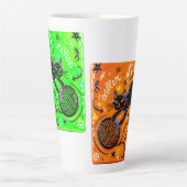 Tweekleurige neonkat latte mok (Voorkant)