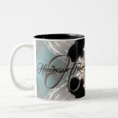 Tweekleurige Neutral Coffee Mok - Minimalistisch B (Links)