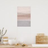 Tweekleurige Neutrale Abstracte Minimalistische Mo Poster (Keuken)