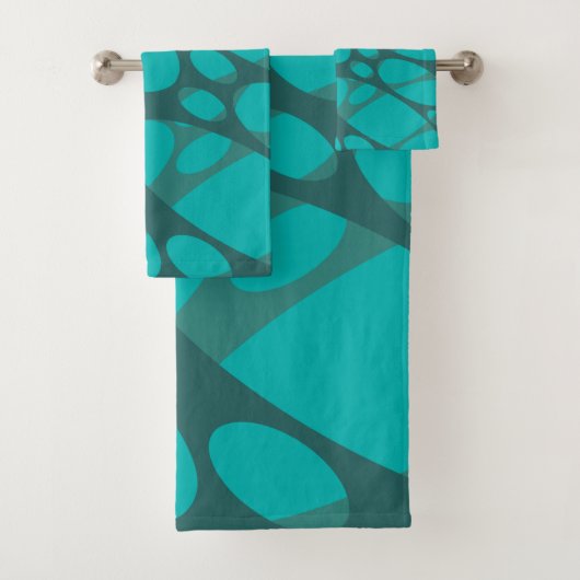 Tweekleurige ovale lagen bad handdoek (Insitu)