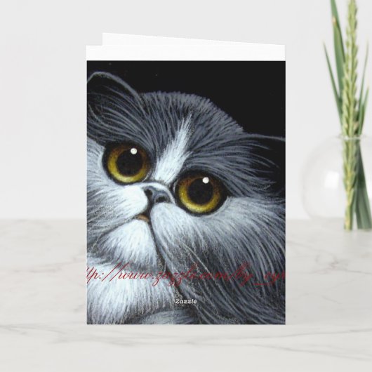 TWEEKLEURIGE PERZISCHE KAT - KAART VAN VALENTIJNS (Achterkant)