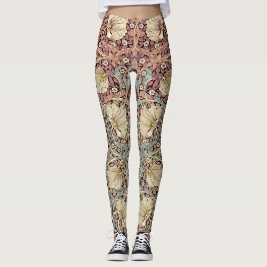 Tweekleurige Pimpernel Dusty Pink & Blue Morris Leggings (Voorkant)