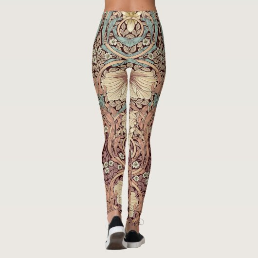 Tweekleurige Pimpernel Dusty Pink & Blue Morris Leggings (Achterkant)