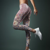 Tweekleurige Pimpernel Dusty Pink & Grey Blue Morr Leggings