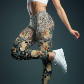 Tweekleurige Pimpernel Yellow & Blauwgroen Blue Mo Leggings