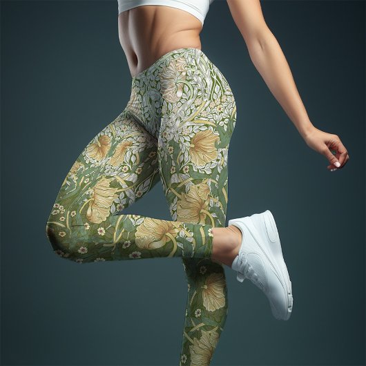 Tweekleurige Pimpernel Yellow & Green William Morr Leggings