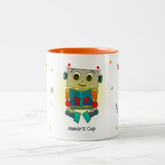 Tweekleurige Robot Coffee Cup Koffiemok